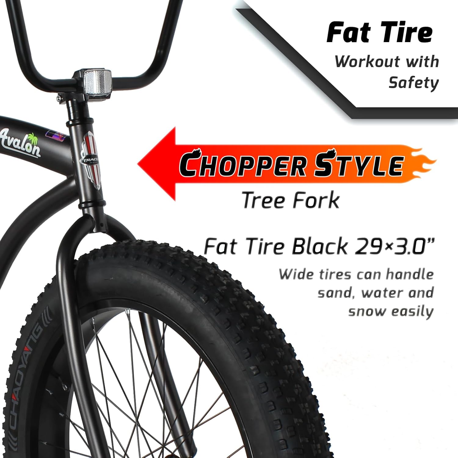 Tracer Avalon Beach Cruiser Bike for Adults, 26/29 Inch Wheels, 3.0/4.0 Fat Tire,1/7 Speed, Complete Cruiser Bike. (1 Speed Matte Grey, 26''x4.0 Tire)