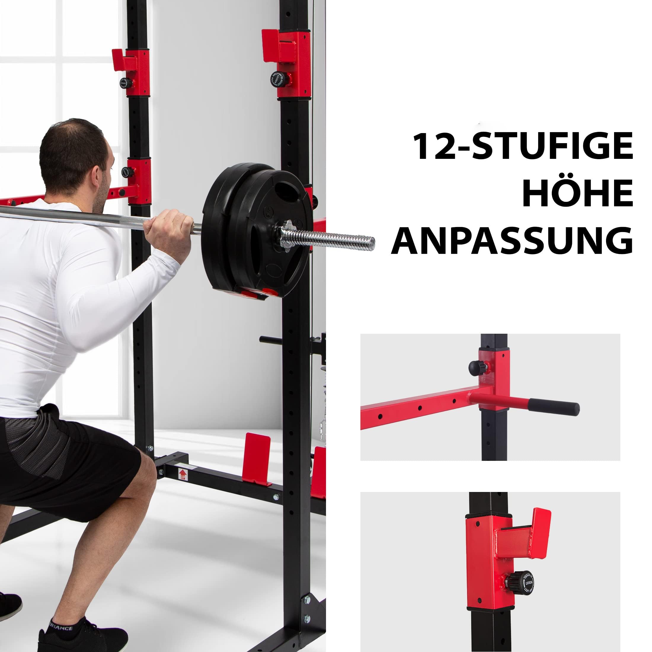 Leiv multifunktionales Power Rack für Dein kompaktes Home Gym, für effektives Ganzkörpertraining
