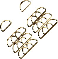 Vista 27 de 20 piezas de anillos en D de 1" (25mm) soldados de metal fuerte bronce semi-circular para collares de mascotas, hardware, bolsas, anillo de hebilla