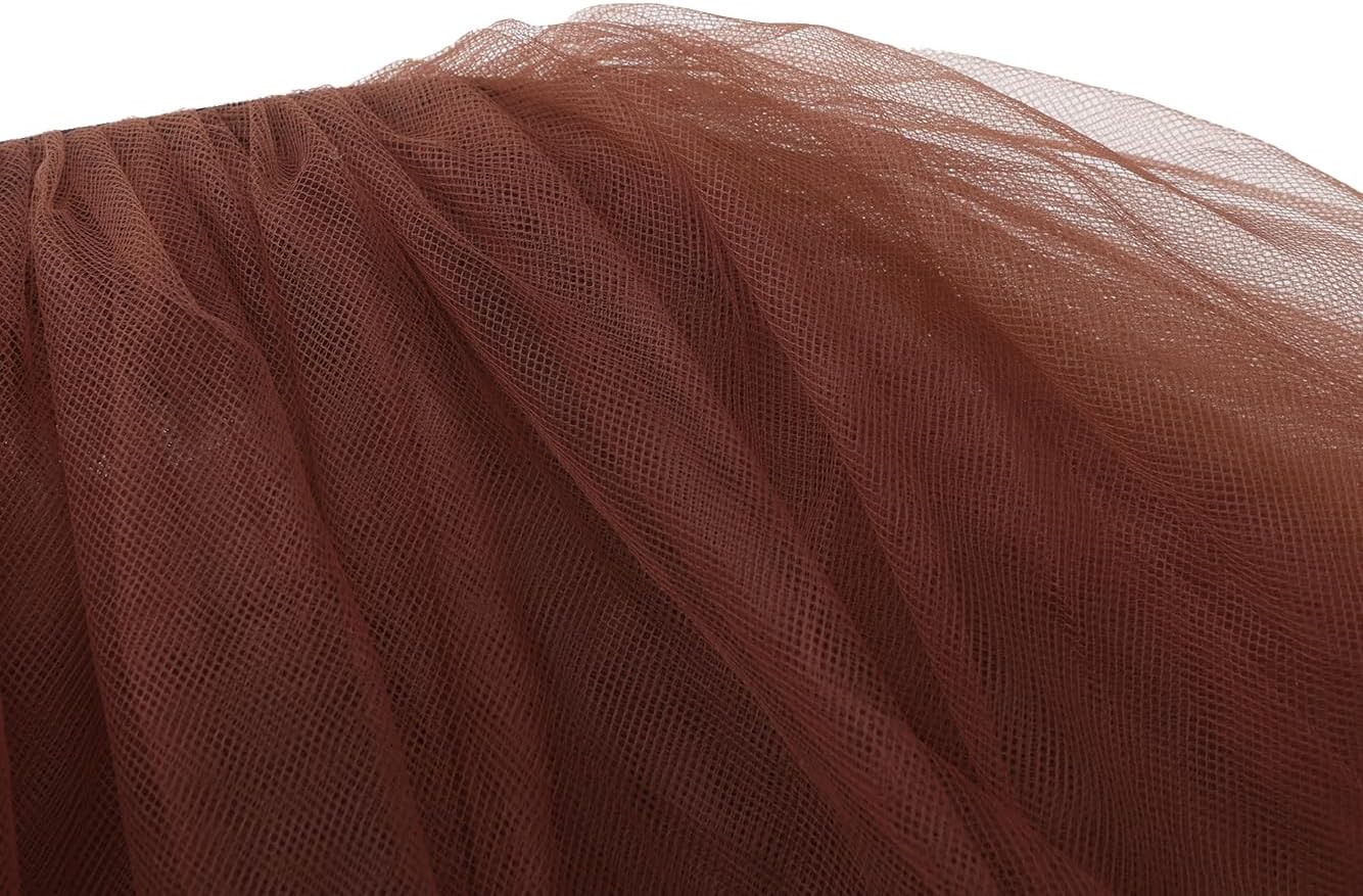 Phantomon Tutu Skirt Women's Teens Classic Elastic 5 Layered Tulle Ballet Skirt, 1950s Vintage Style Short Skirt, Adult Size - Image 8