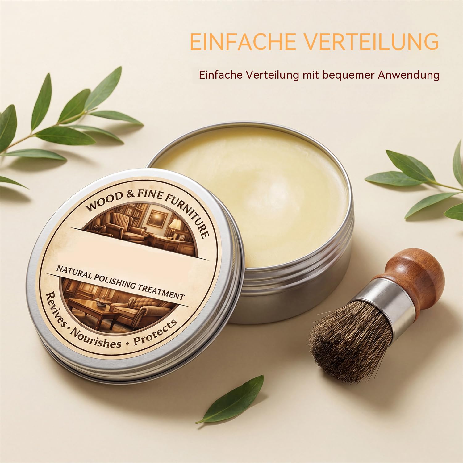 Leder Reparaturbalsam für Auto & Möbel – Lederpflege Creme für Sitze, Sofa, Taschen & Schuhe
