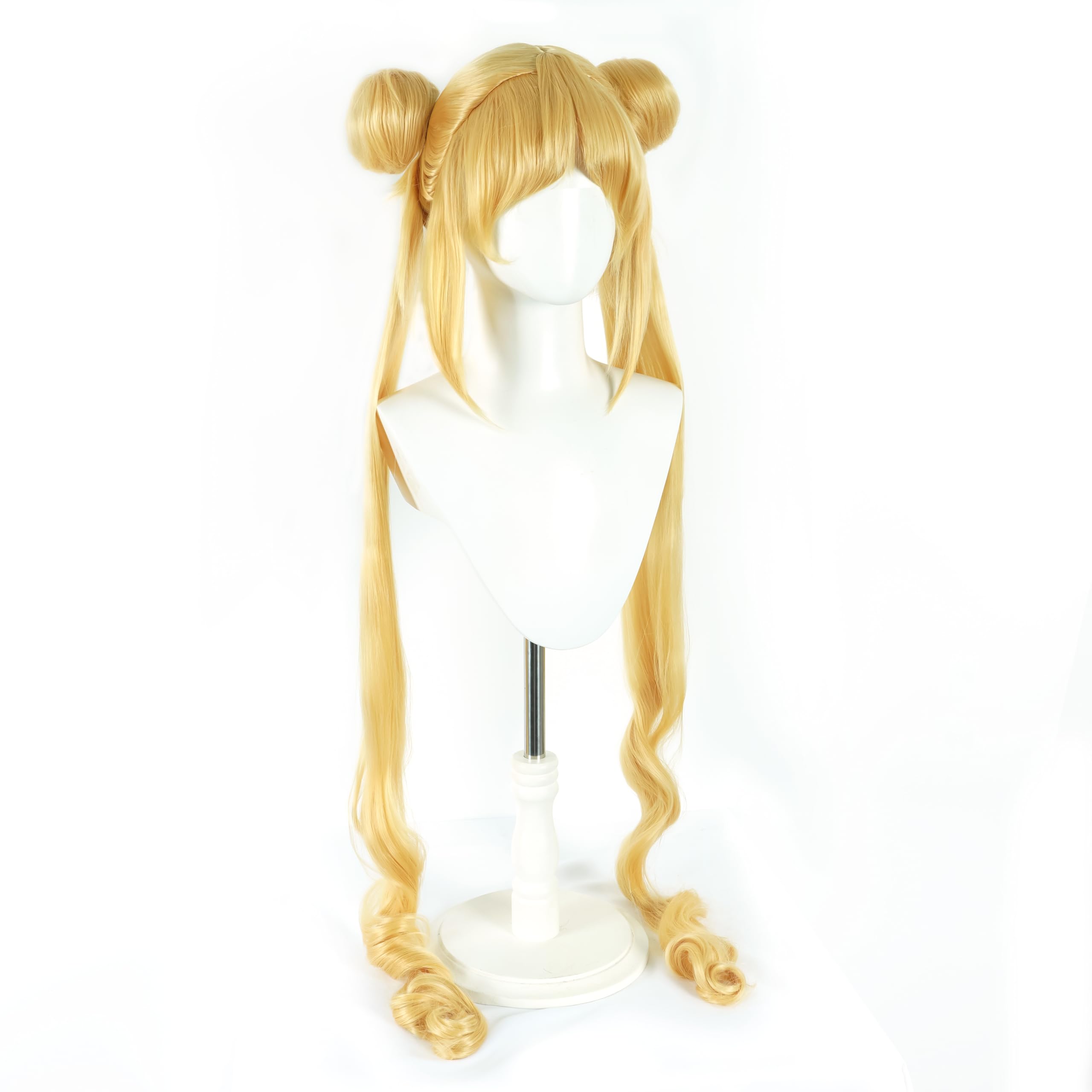 Lungo Golden Ricci Anime Parrucche Per Partito