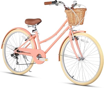 Glerc Glerc Missy Vélo Cruiser Vintage 24 Pouces avec Panier Osier