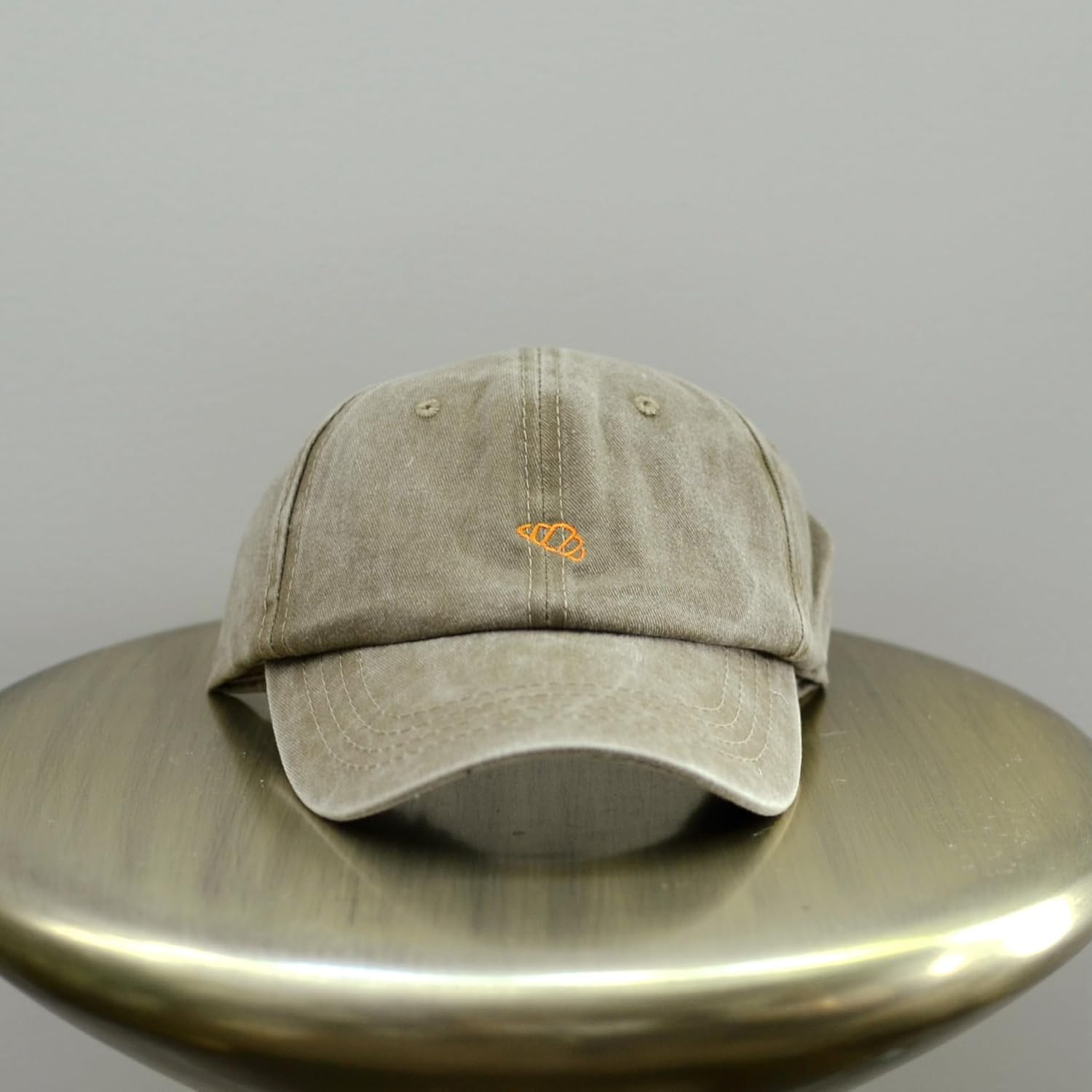 Shapes Studio Croissant Washed Cotton Baseball Cap, Navy Blue, Army Green, Coffee Brown,Birthday Gift
