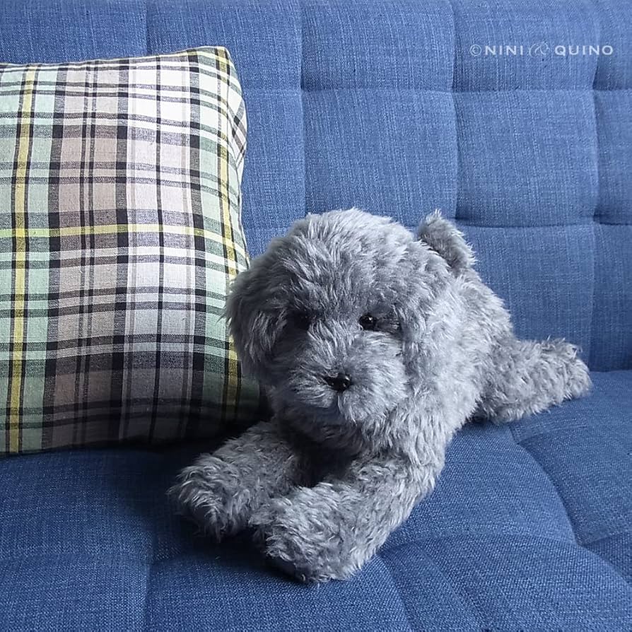 Amazon.co.jp: ニニアンドキノ ぬいぐるみ 犬 リアル トイプードル