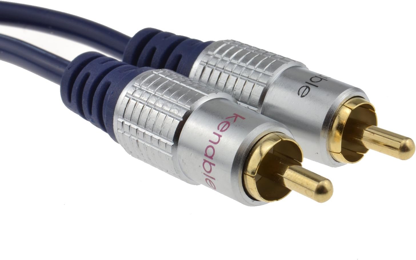 kenable Pure HQ OFC 3.5mm Stereo Jack to 2 RCA Phono Plugs Cable Gold 1m (~3 feet)