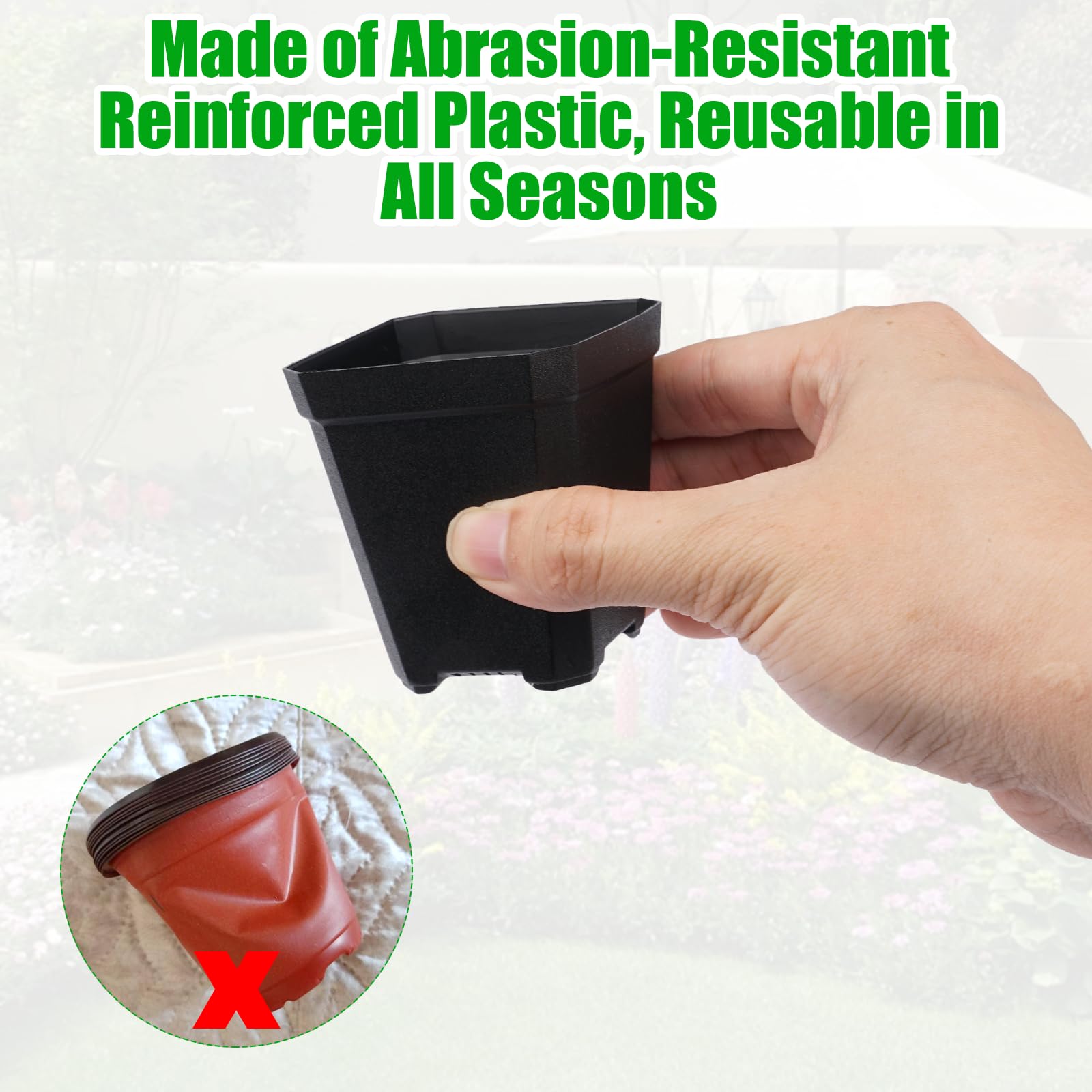 Couleur 5-10 Cm Noir Pot De Fleurs En Plastique, Planteur D'intérieur