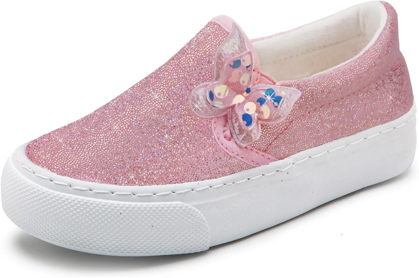Toandon Toddler Girls Kids Sparkle Slip On Sneakers...