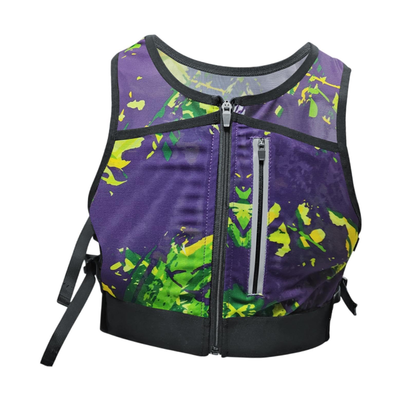Running Vest Reflective Vest Men Women for Hiking Motorcycling Night Walking Purple Yellow | Sporting Goods | Cycling | Cycling Clothing | Vests-image-6