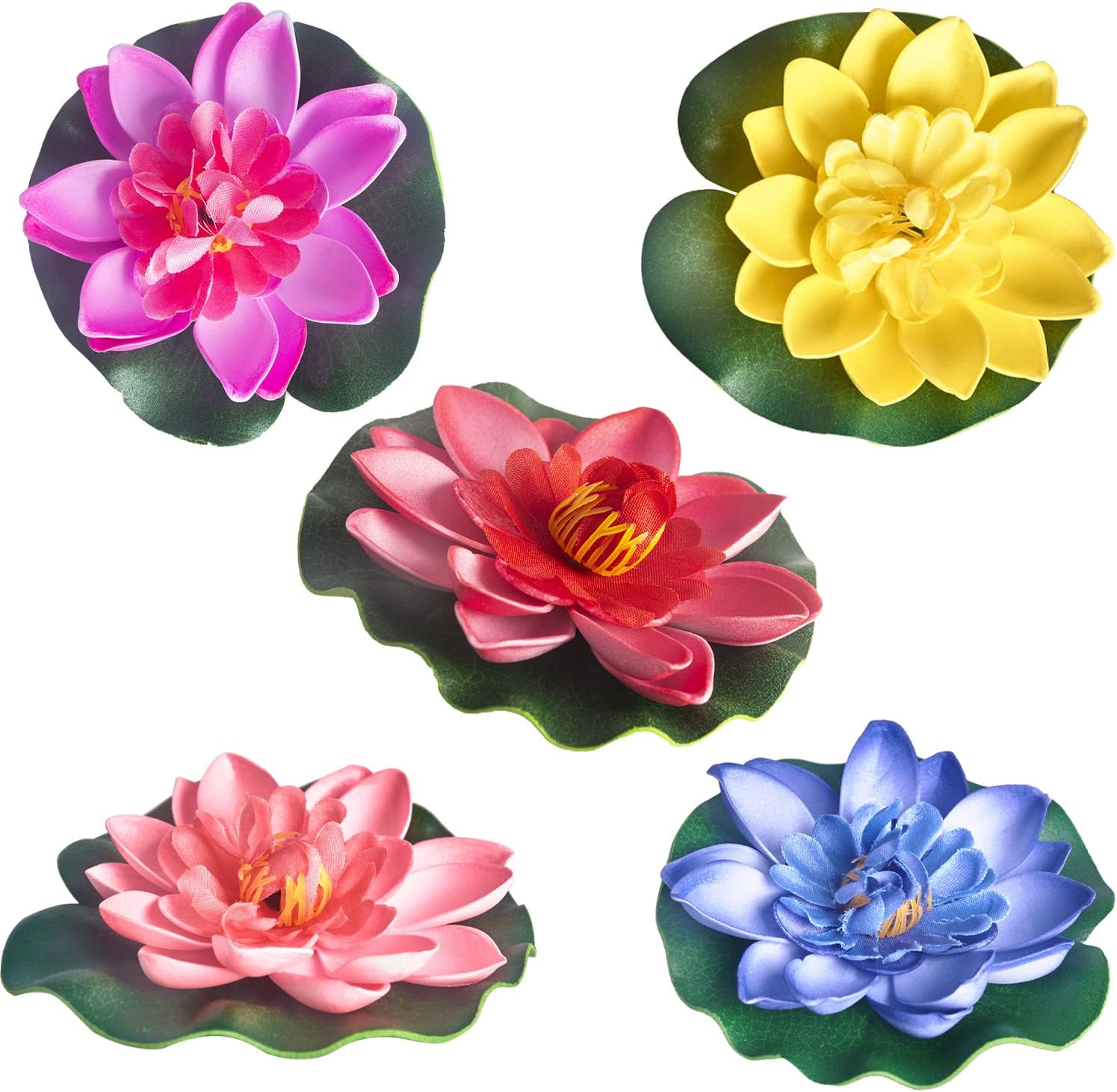 10/17/28cm Lotus Artificial Flower Floating Fake Lotus Plant
