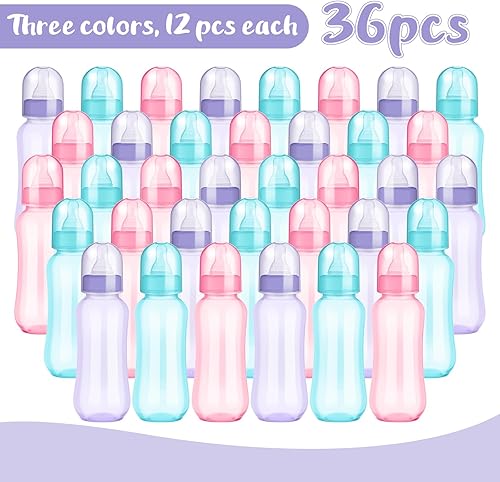 Miniatura 3 de Norme 36 biberones de ducha de bebé de 9.5 onzas, botellas de plástico para baby shower, juegos de fiesta, botellas de leche para niños,