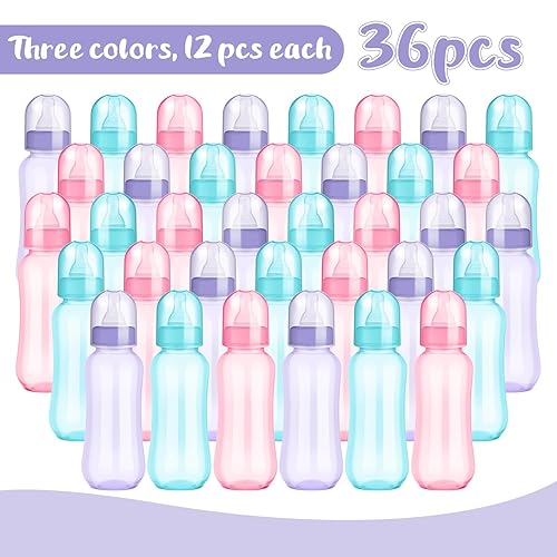 Miniatura 3 de Norme 36 biberones de ducha de bebé de 9.5 onzas, botellas de plástico para baby shower, juegos de fiesta, botellas de leche para niños,