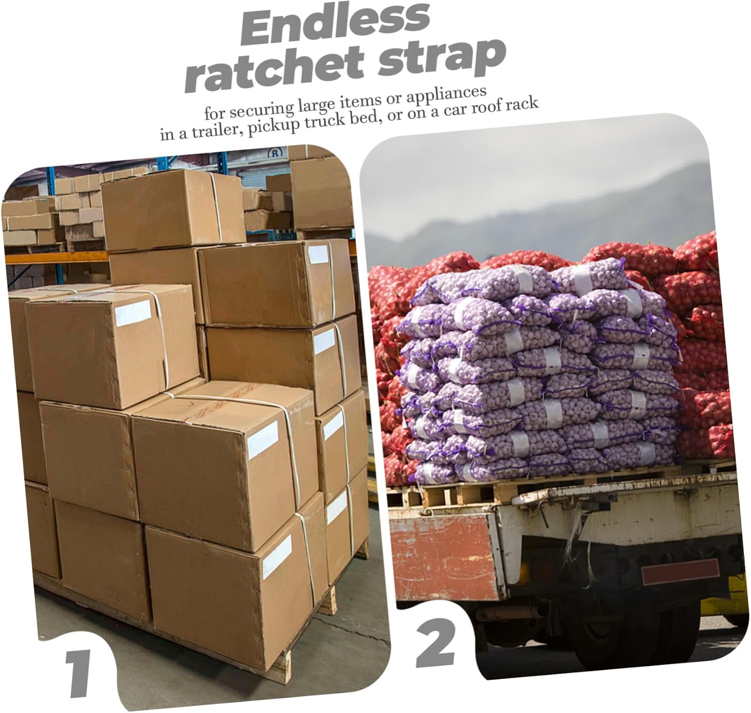 Gatuida 5pcs Sturdy Ratchet Straps for Cargo Endless Ratchet Tie Down Straps Heavy Duty for Trucks Rvs