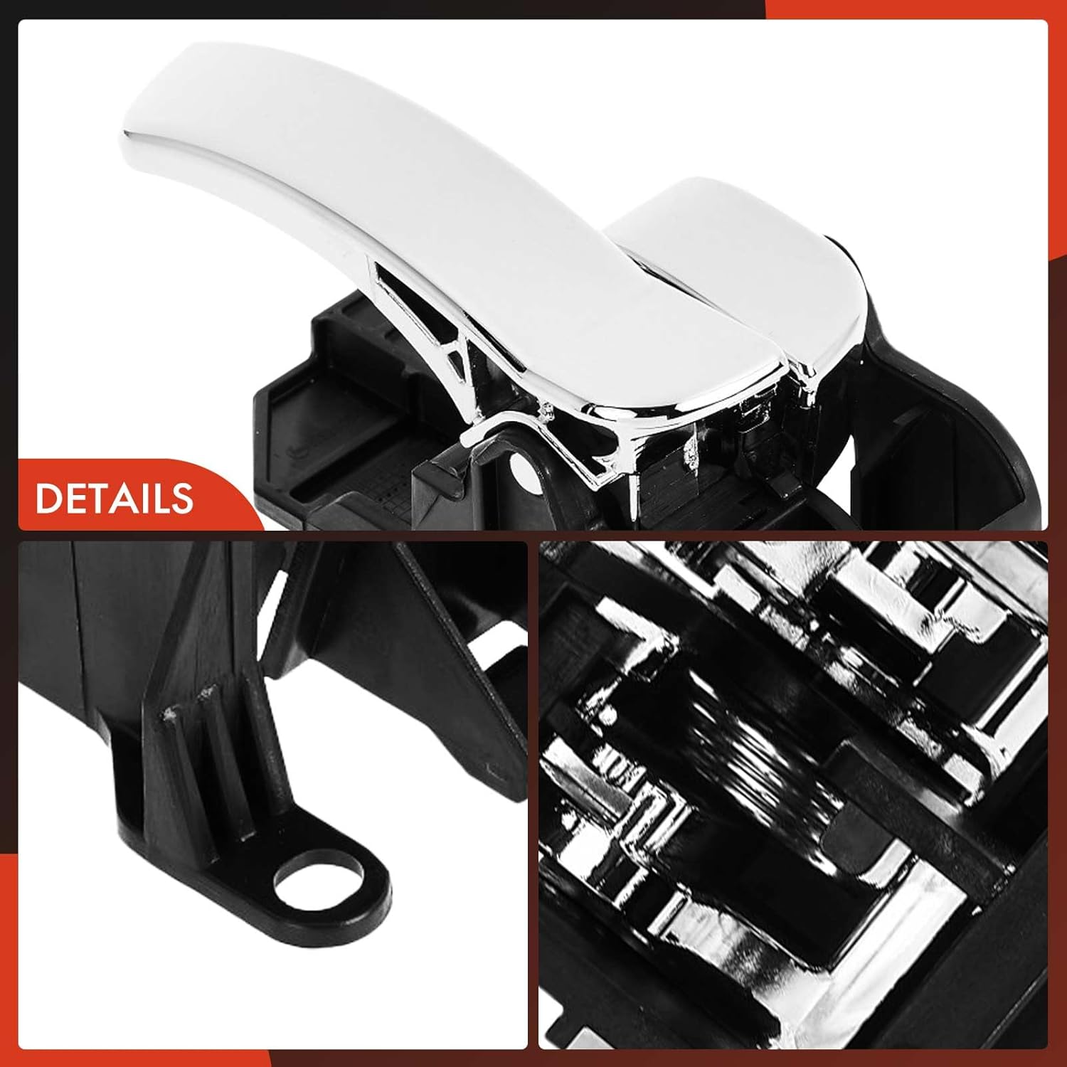 A-Premium Front or Rear Right Passenger Side Interior Door Handle Compatible with Nissan Frontier 2005-2019, Pathfinder 2005-2012, Xterra 2005-2014, Chrome, Replace# 80670-9BK0A, 80670-EA500