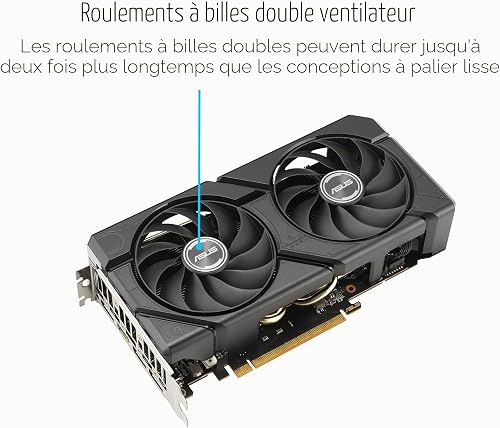 ASUS DUAL RX7600 EVO OC, 8GB DDR6, HDMI, 3 DP, 2715MHz Clock, Overclocked - 3