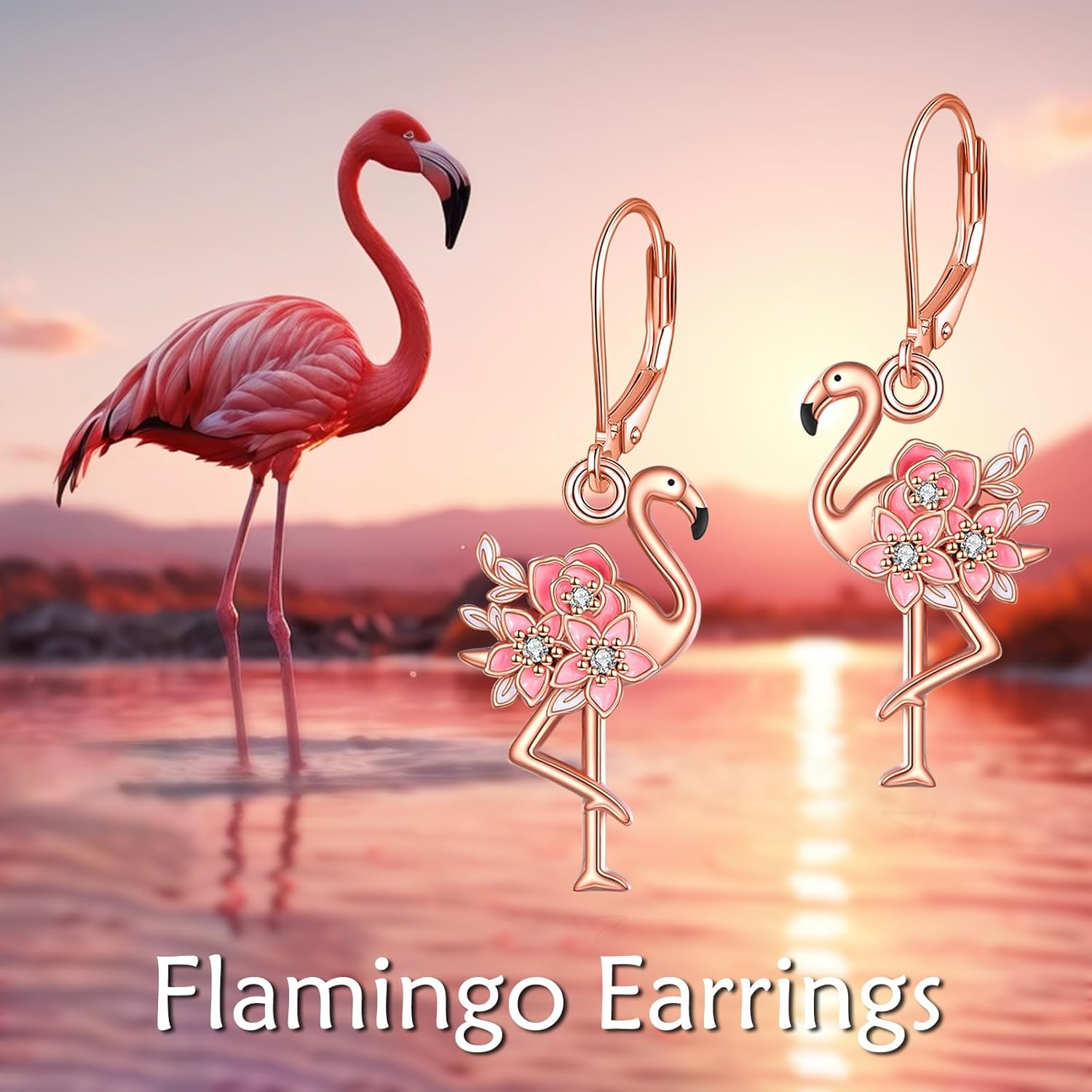 VONALA Animal Earrings Sterling Silver Bulldog/Fox/Flamingo Dangle Hoop Jewelry Gifts for Women Animal Lover
