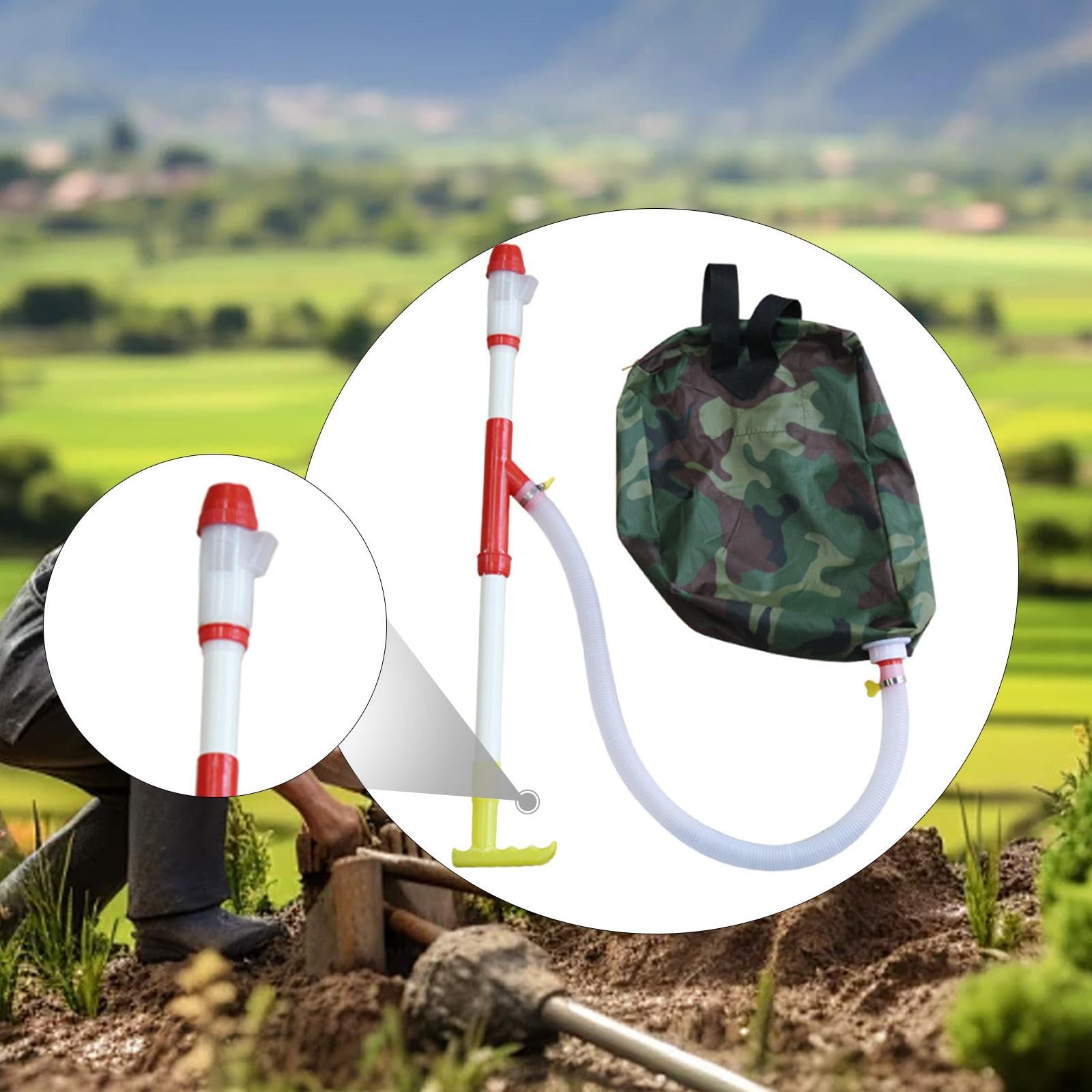Esparcidor de Fertilizante Granulado Aplicación de Estiércol Dispensador de Fertilizante Versátil Y Fácil de Usar Herramienta de Fertilización para Cé, Tubo de PVC Simple