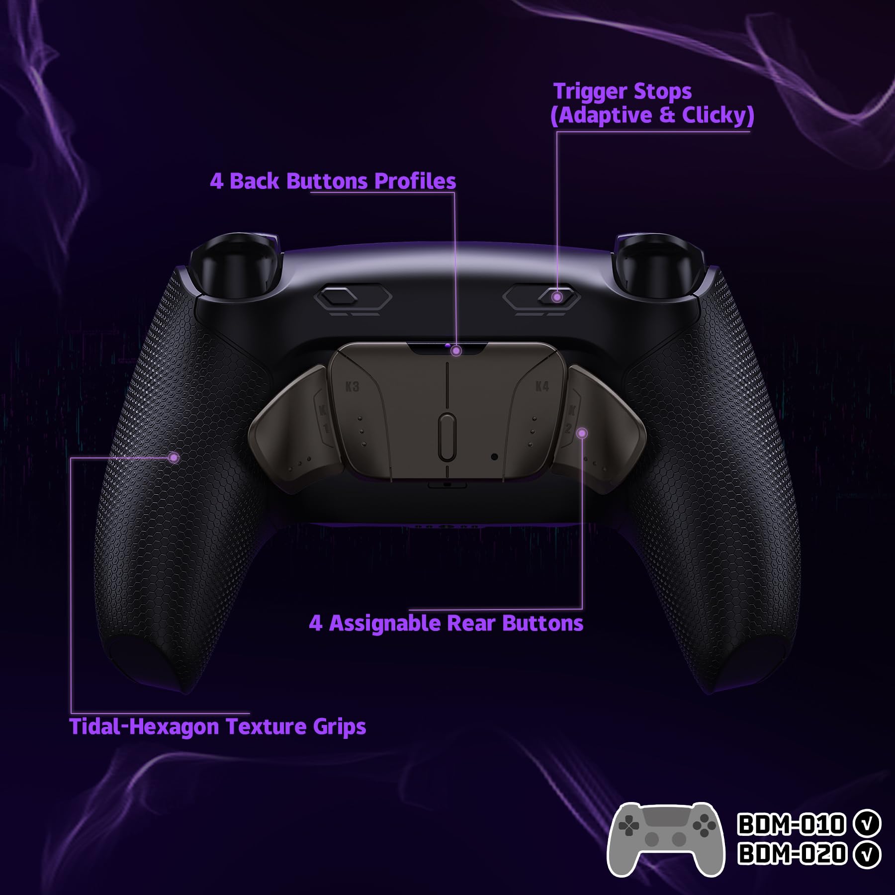 Amazon.co.jp: eXtremeRate ps5コントローラーBDM-010/020対応RISE4 