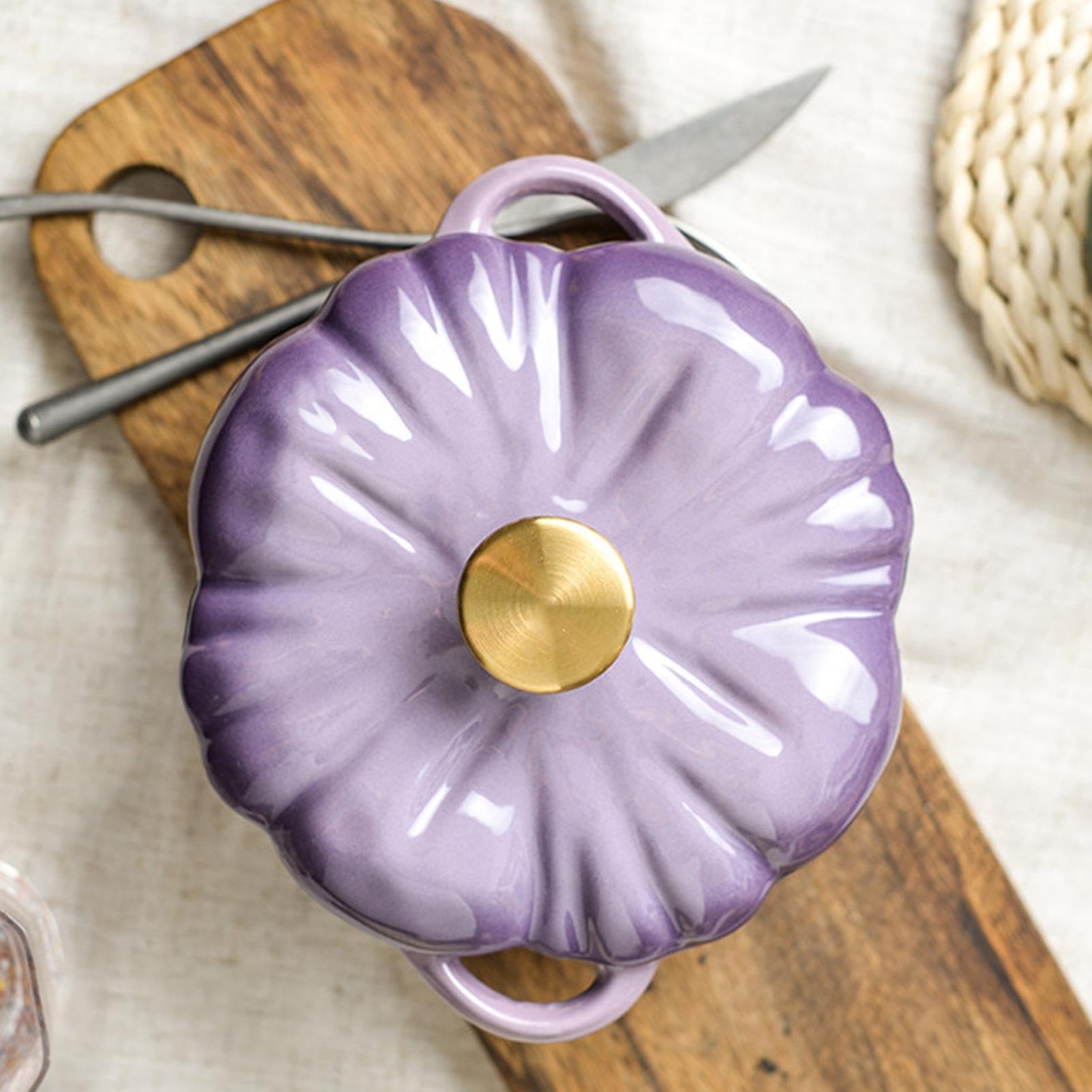 Cacerola Holandesa Hierro Fundido Calabaza Olla Calabaza 2,8 L Con Tapa