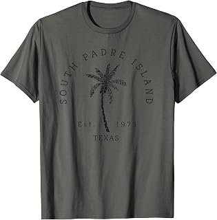 Retro Cool South Padre Island Original Texas Beach Palm Tree T-Shirt