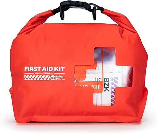 RHINO RESCUE Kit de primeros auxilios para barco impermeable, bolsa seca ligera, accesorios para barco, suministros de supervivencia marina de