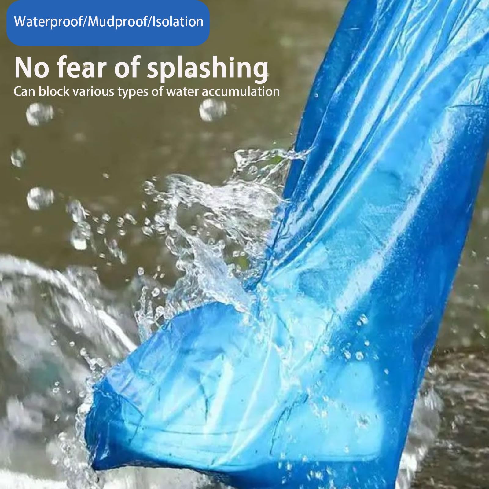 Copriscarpe Impermeabili 10 Paia Blu - Galosce Per Pioggia E Fango, Taglia Unica - Foto 5