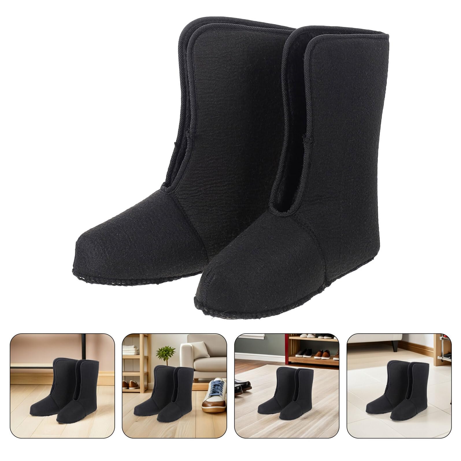 2 Paires Doublures de Isolantes Imperméables pour Homme Neige Couvre-Chaussures Thermiques Amovibles pour Chasse Randonnée Lot