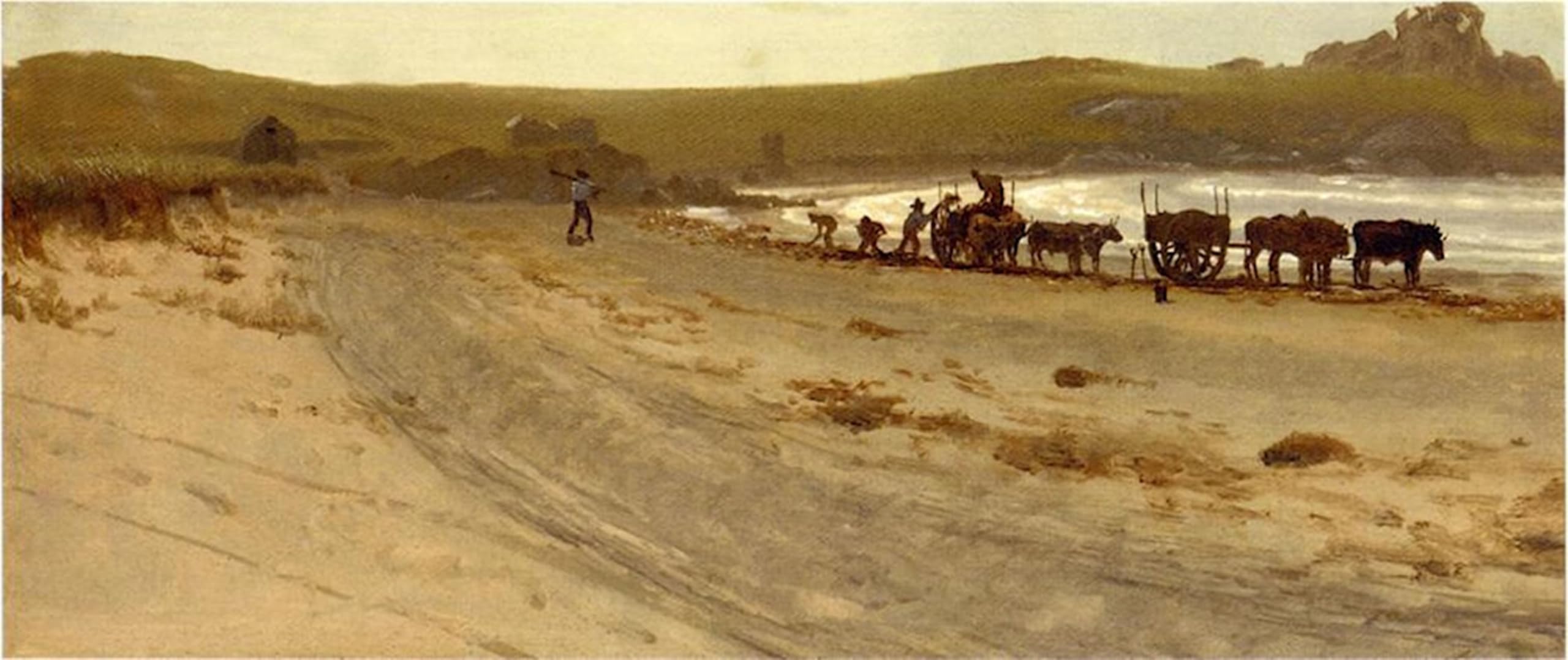 SERENDIPITP Retro Picture Poster Wall Art Pictures Painting Seaweed Harvesting by Albert Bierstadt Wall Art Canvas Print for Wall Decor 60x90cm