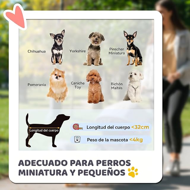 Foto 4 de 8 de PawHut Cochecito para Perros Plegable Portavasos 67x45x96 cm Gris Claro