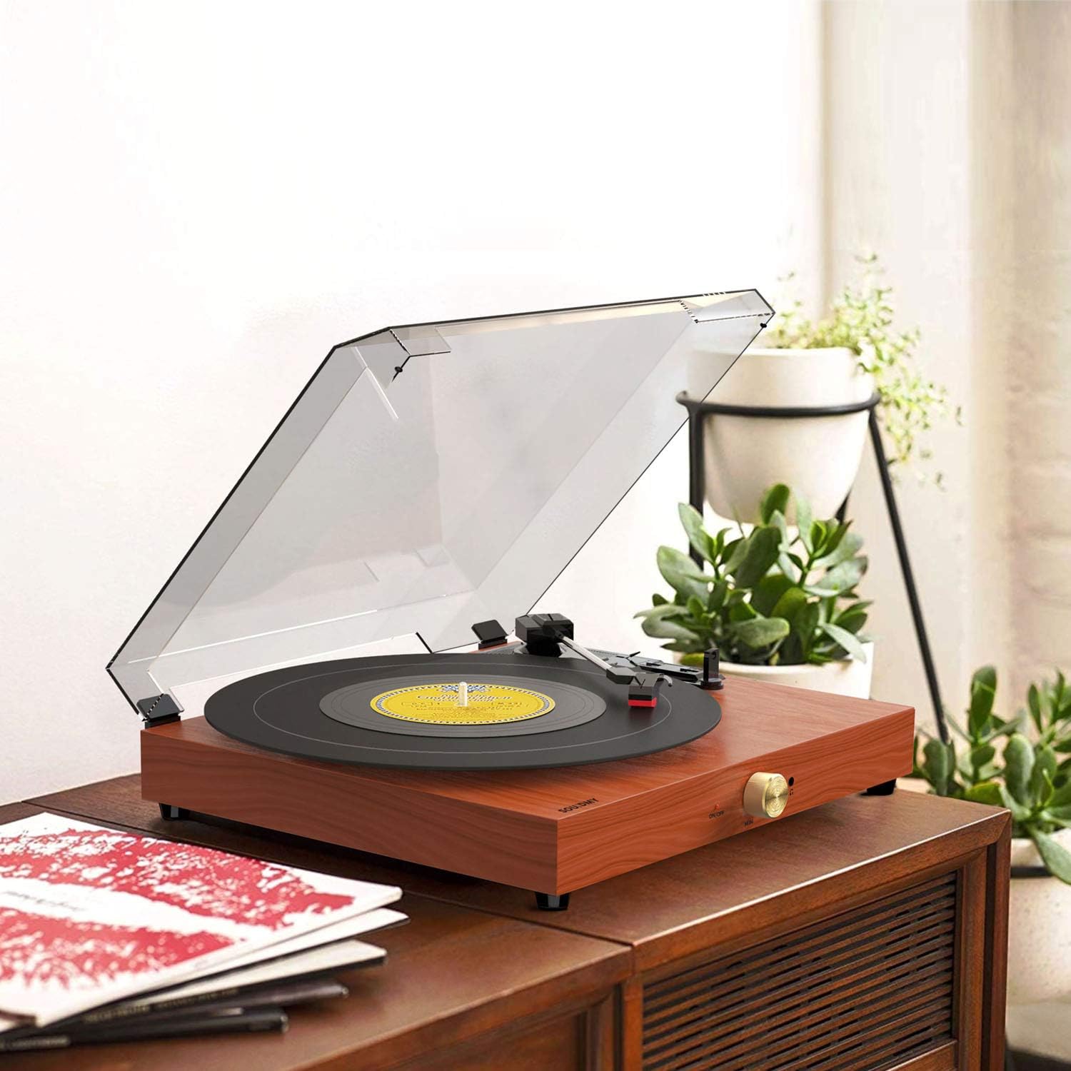 Buy 1 get 1 🔥 Record Player,Souidmy Bluetooth Speaker, Vinyl Turntable Record Player, Portable CD Player, 3 Speed Belt-Drive Turntables, AUX RCA Output, with 2 Stereo Speakers, Dust Cover, Headphone, Wood One-Day Sale: Up to 50% Off Record Player,Souidmy Bluetooth Speaker, Vinyl Turntable Record Player, Portable CD Player, 3 Speed Belt-Drive Turntables, AUX RCA Output, with 2 Stereo Speakers, Dust Cover, Headphone, Wood