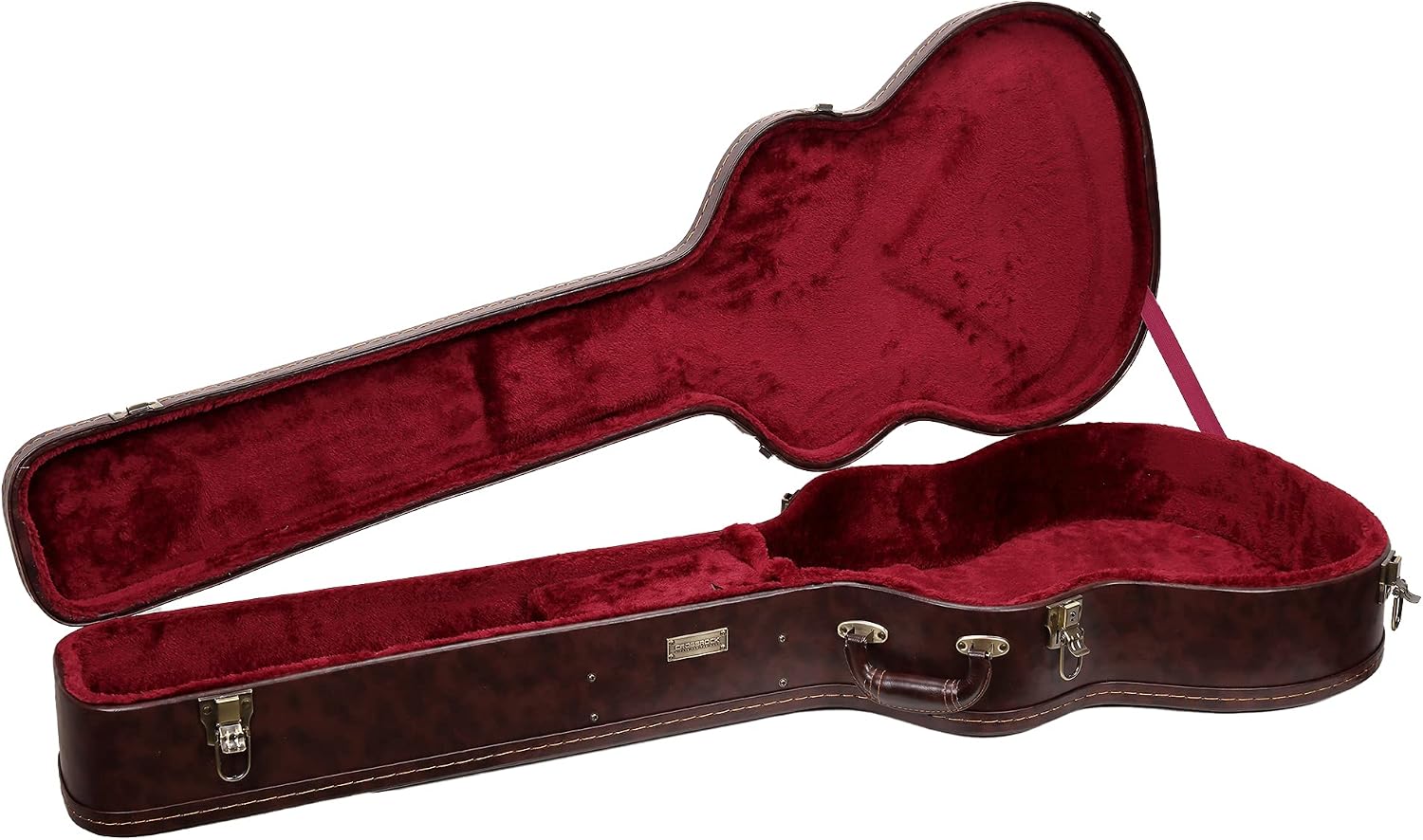 Crossrock Wood Case for Acoustic Bass Guitars-Brown(CRW620ABBR)