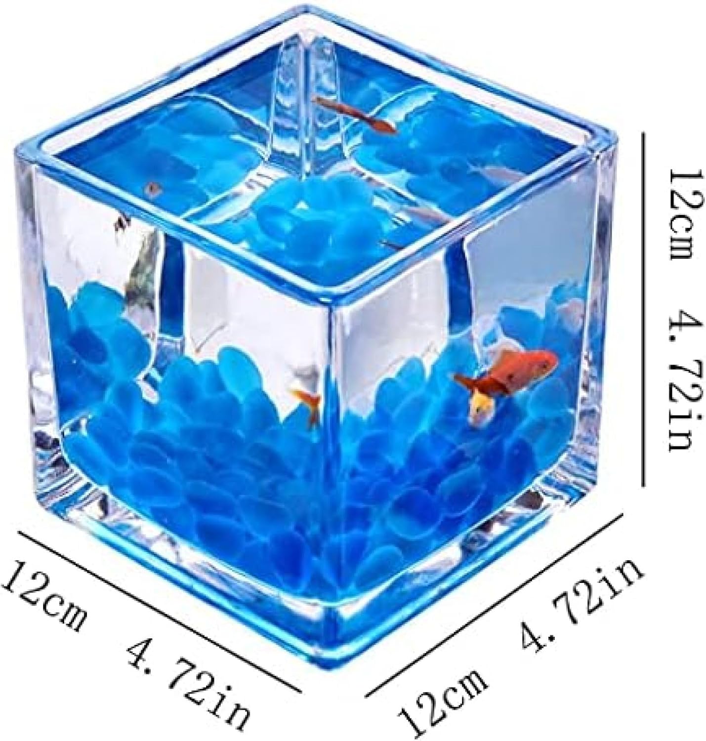 Desktop Aquarium Desktop Square Transparent Glass Mini Office Home Fighting Aquarium Creative Ornamental Fish Small Aquarium Aquatic Plant Tank Aquarium Fish Bowls,4,72IN,Friendly32