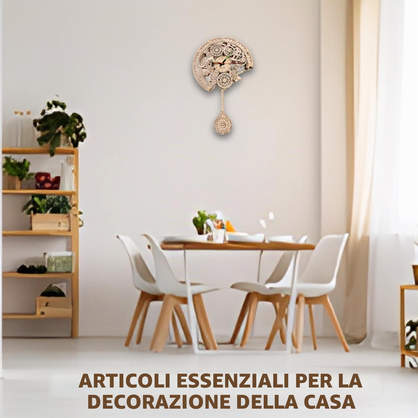 Set di puzzle in legno 3D per adulti, set meccanico per modellismo, orologio da parete, in legno, steampunk, decorazione, fai da te, per adulti, regalo creativo e modellismo (orologio)