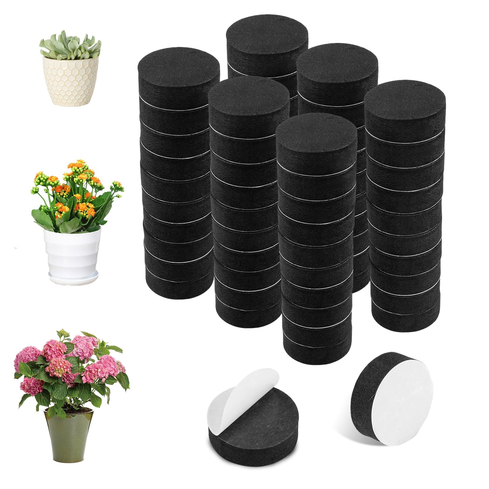 60 Pieces 3 cm Plant Pot Feet for Outdoor Plant Pots