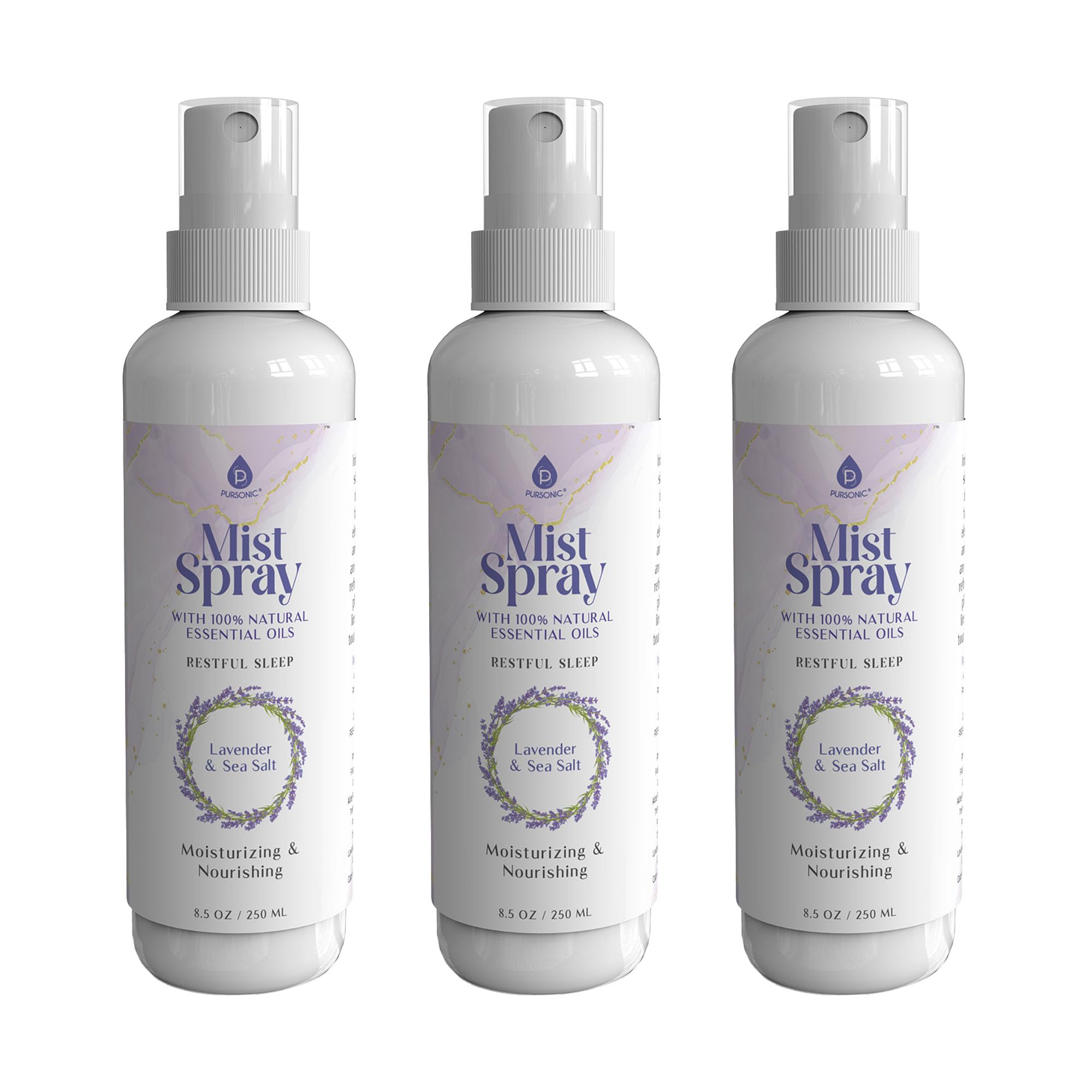 Lavender Sea Salt Mist Body Spray Multi-Use Aromatherapy with Essential Oils for Skin Pillow Spray for Sleeping Linen