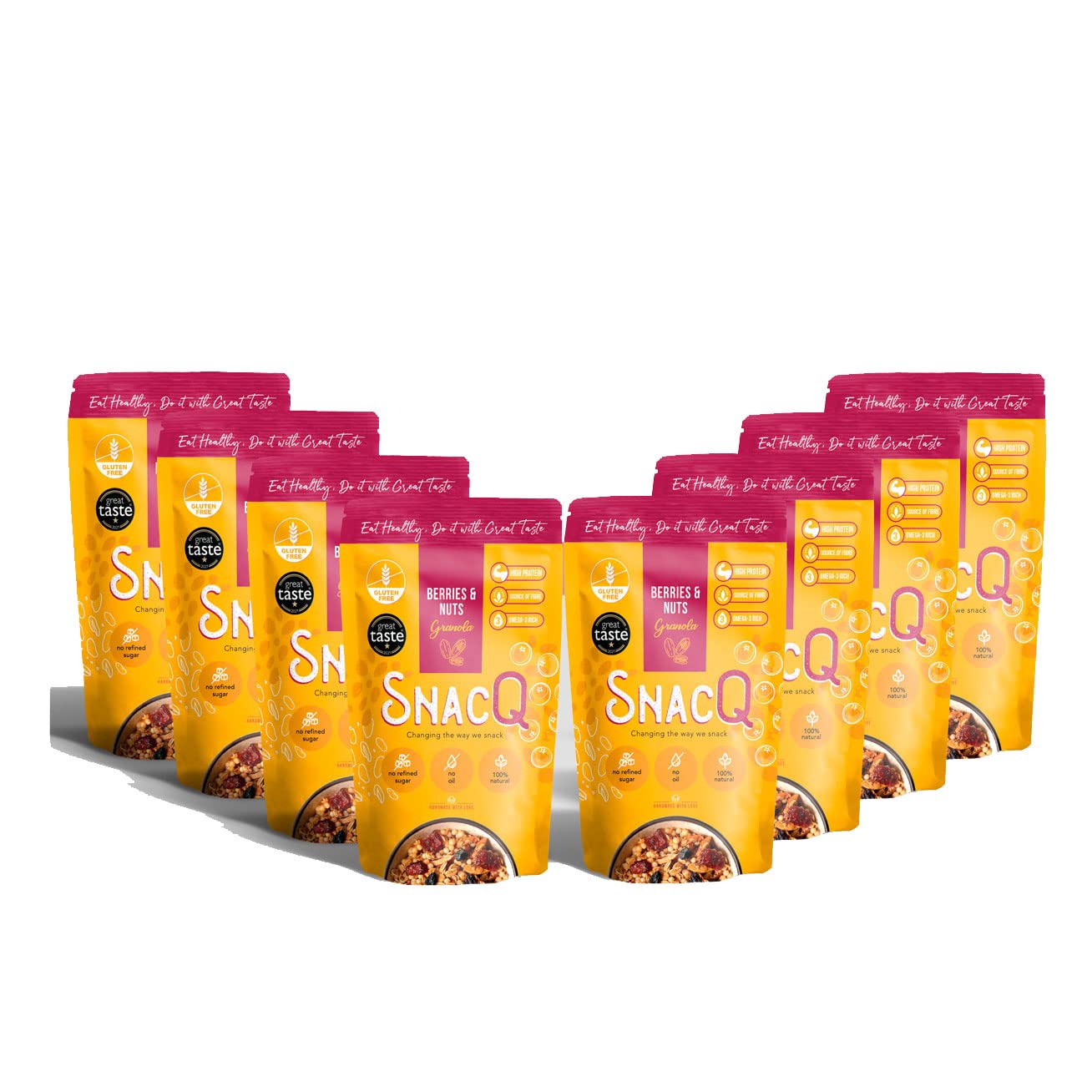 SnacQ Berries & Nuts Granola (40g (Pack of 8)) (B09CQCQ934) Amazon Price History, Amazon Price Tracker