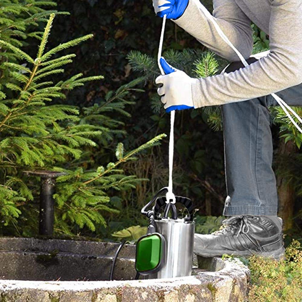 Bakaji Pompa Immersione Elettropompa Sommersa Acque Scure Sporche Potenza 1100W Portata 18000L/h Profondità Massima 9 Metri con Corpo Acciaio Fondo Piatto Maniglia per il Trasporto Cavo 10 metri
