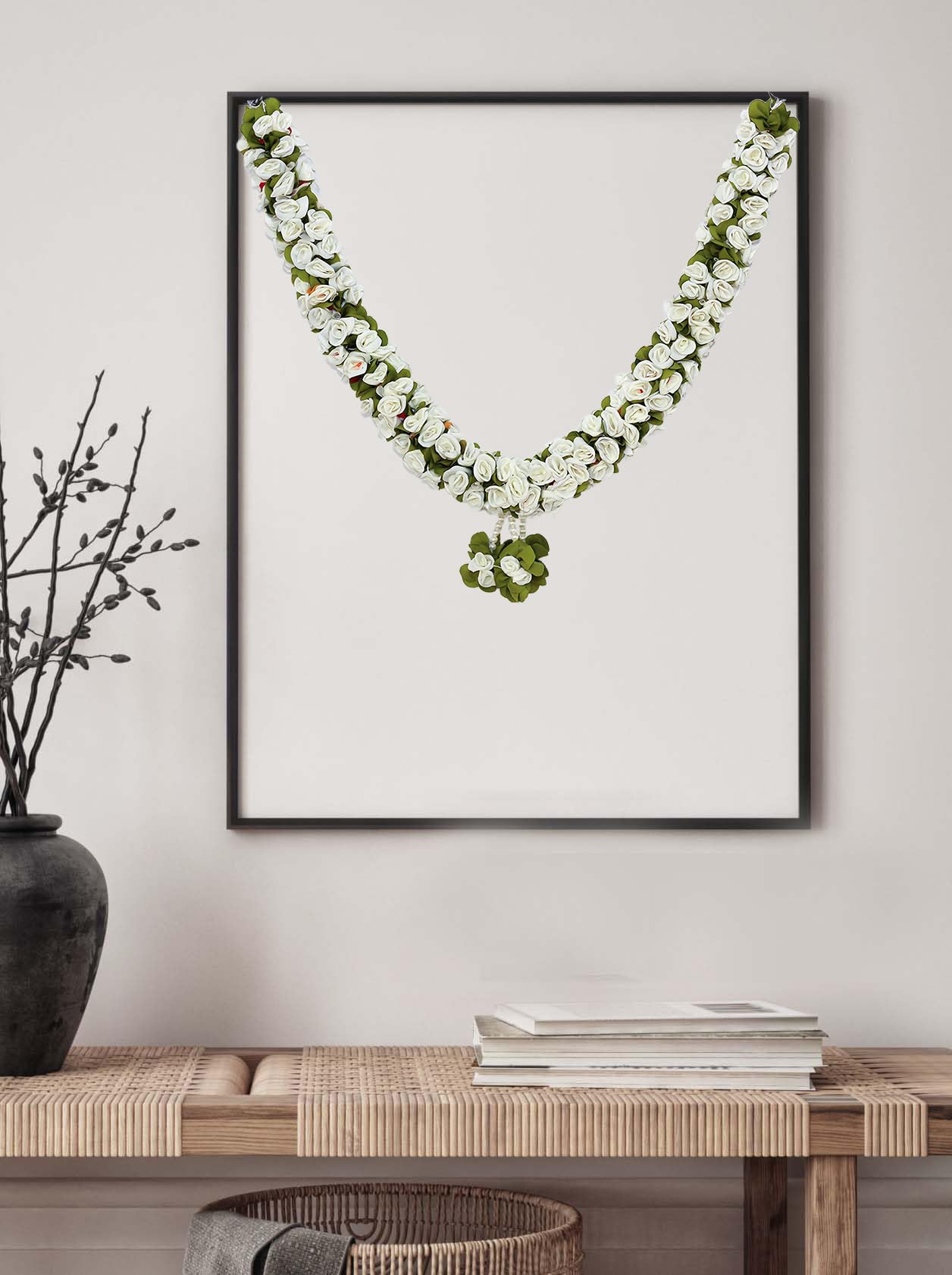 Sponsored Ad - Daedal Crafters Flower Garland for Pooja Mandir Decoration, Hanging Mala for Photo Frame, Decorative Haar Mala for God Idols, Photo Frames of Loved Ones, Ancestors, Pitra & Pooja Room Décor (40 inch)