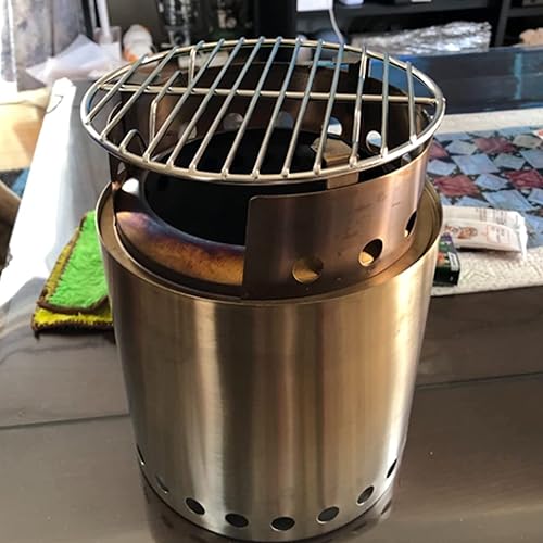 Miniatura 7 de CAMPINGMOON Rejilla redonda de enfriamiento para hornear, asar al vapor y cocinar a la parrilla de acero inoxidable, se ajusta a horno holandés