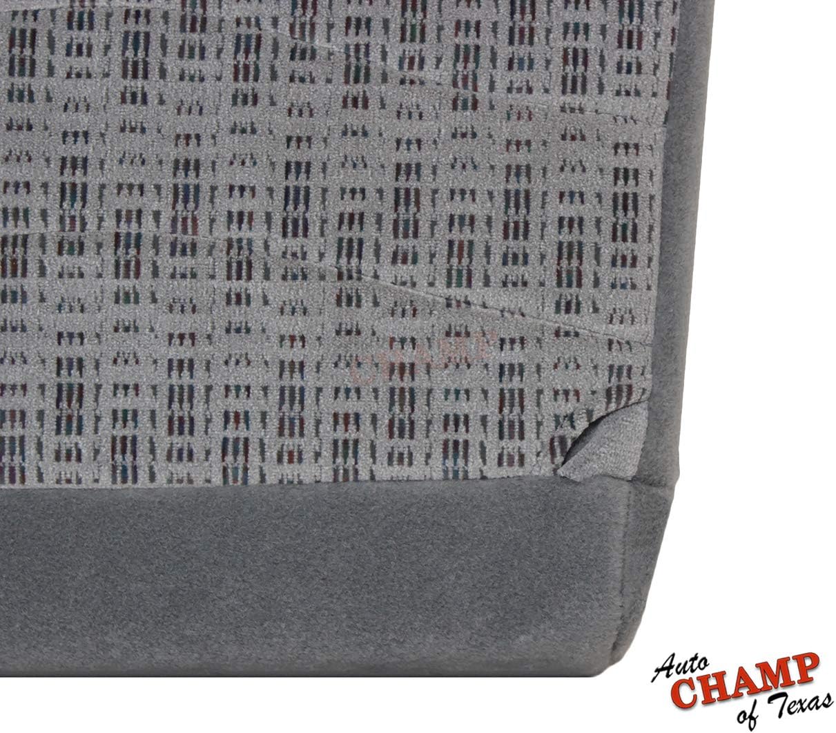 Compatible with 1999-2000 Ford Super Duty F-250, F-350, XLT, Single-Cab - Driver Side Bottom Cloth Seat Cover, Medium Graphite Gray
