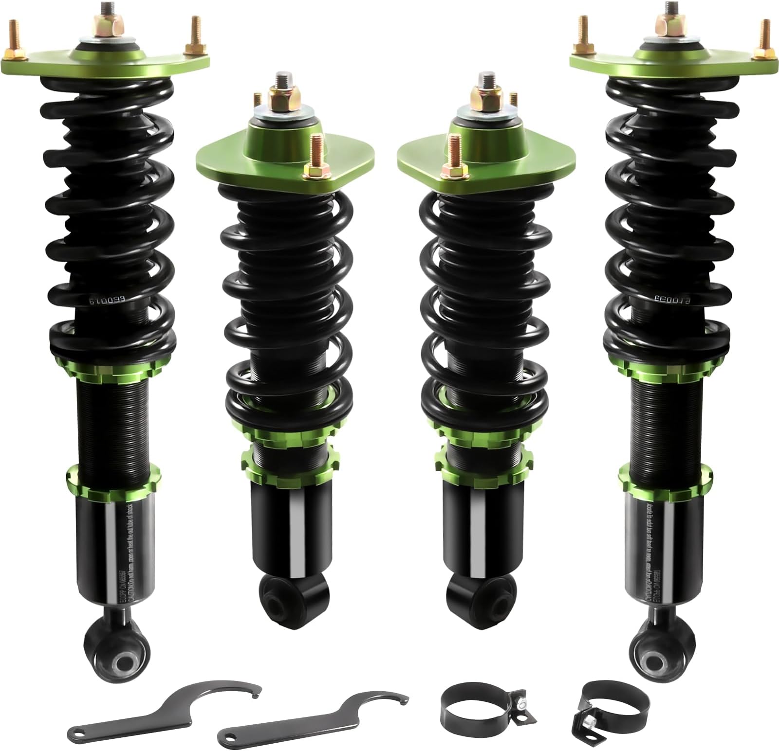 Adjustable Coilover Struts Fit for Mazda for Miata 1990-1997 1999-2005 Replace Coilover Struts Shock Struts Kits Assembly(Green)
