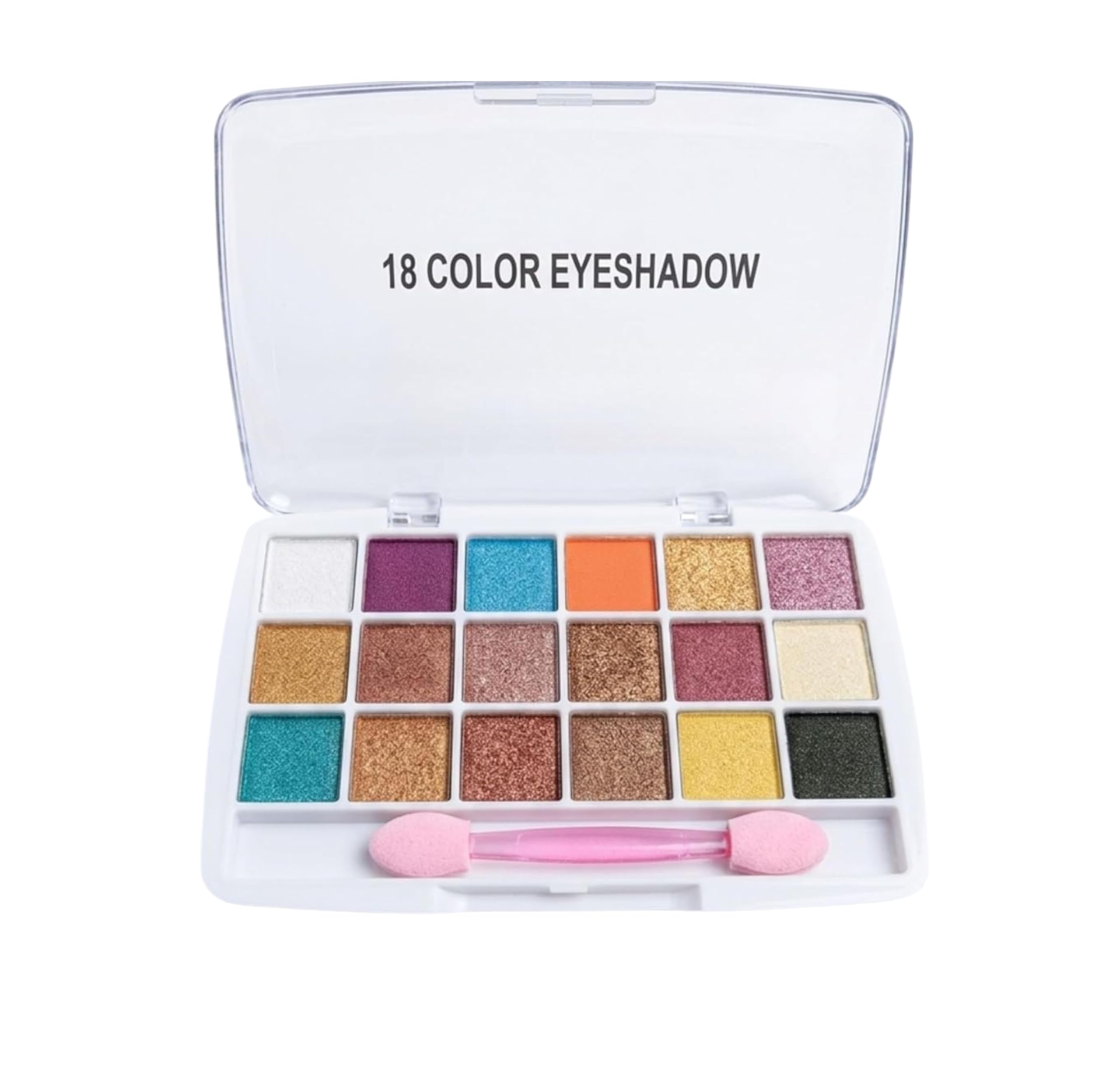 Eyeshadow Palette – Highly Pigmented Rainbow Eye Makeup Kit | Matte, Shimmer & Metallic Glitters | Long-Lasting, Waterproof & Blendable Formula | Includes Dual-Sided Sponge Applicator Brush-image-14