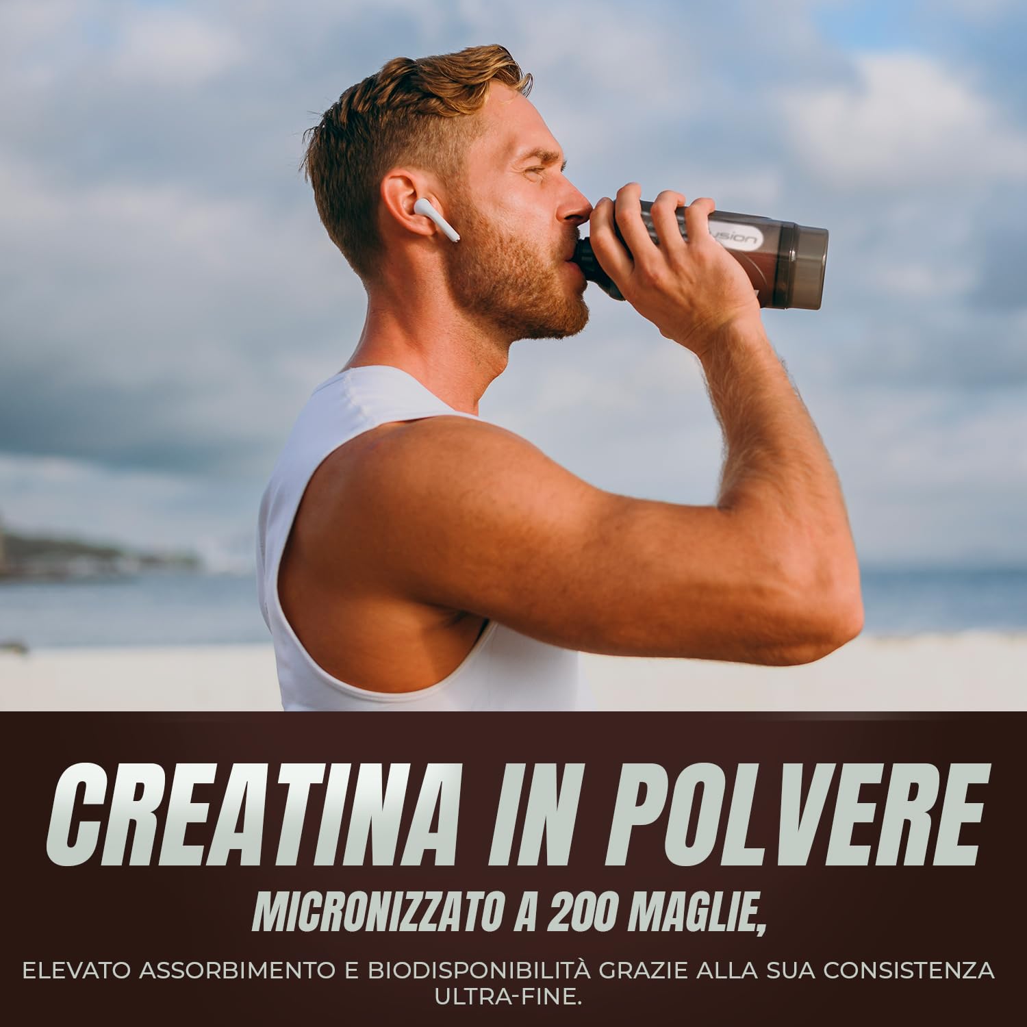 Healthy Fusion 100% Creatina Monoidrato, Alta dose | 10g di Creatina per porzione | Favorisce la crescita muscolare e migliora la resistenza fisica | Alta solubilità | 300g gusto anguria