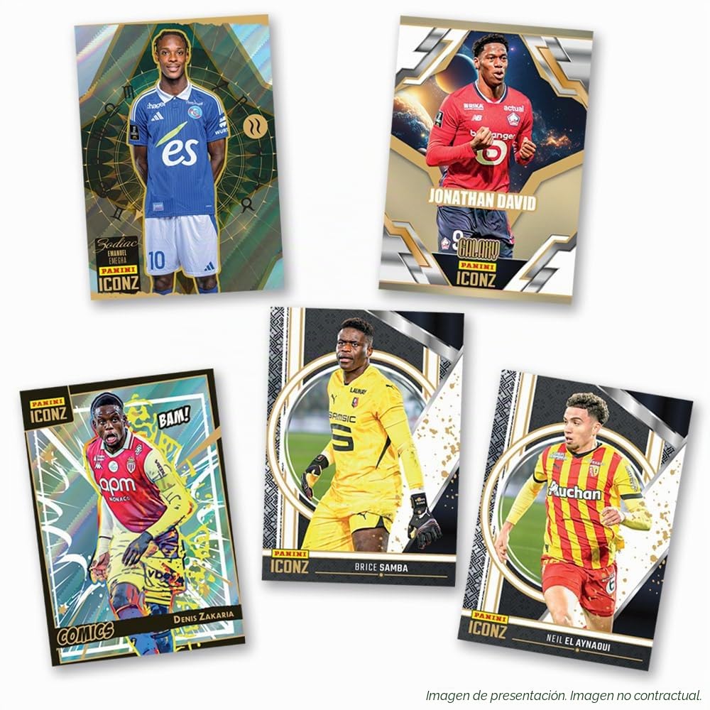 Panini Ligue 1 ICONZ Trading Cards-Caja (8 Tarjetas por Bolsillo) (005451BOX8)