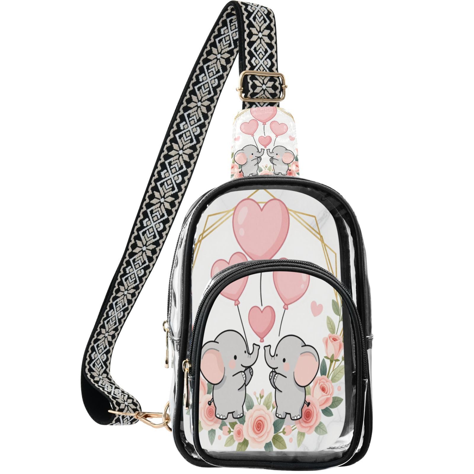 Bolsa transparente compacta para evitar pérdidas con bolsillos linqin 8