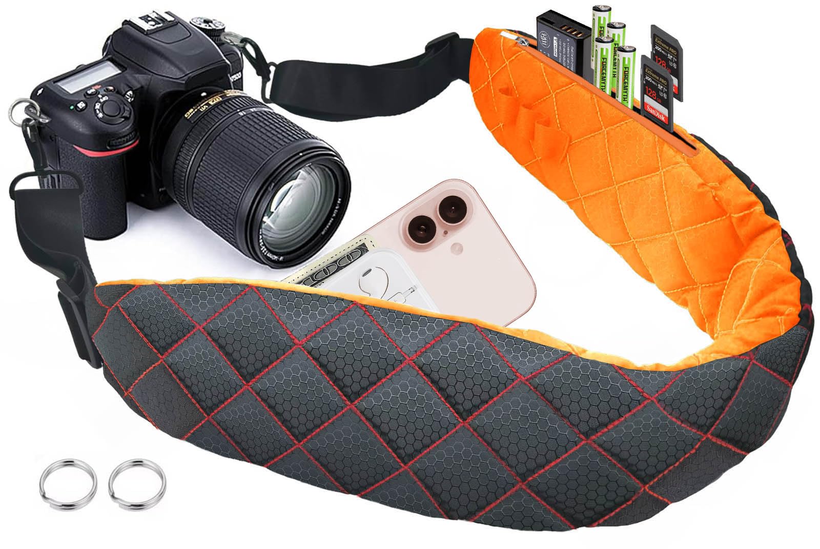 Ultra Comfortable Camera Strap with Pockets