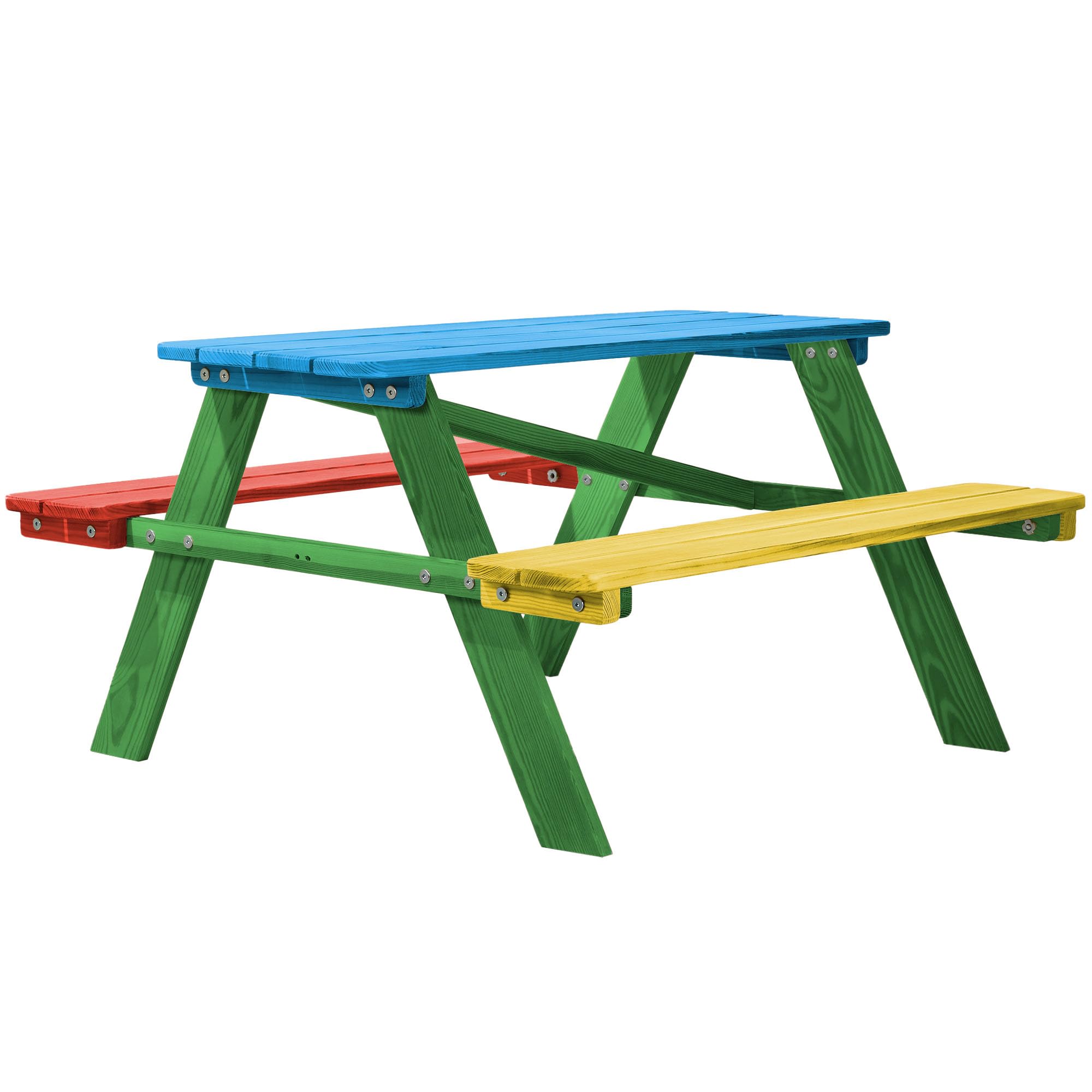 KADAX Tavolo da picnic per bambino con panche, mobili per bambino per pic-nic, tavolo in legno, set da picnic per giardino