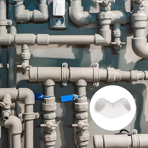 Miniatura 4 de METALLIXITY Instalación de tubería de PVC, (12 pulgadas), 3 piezas, accesorios de tubería de codo de 90 grados, conector de muebles, para