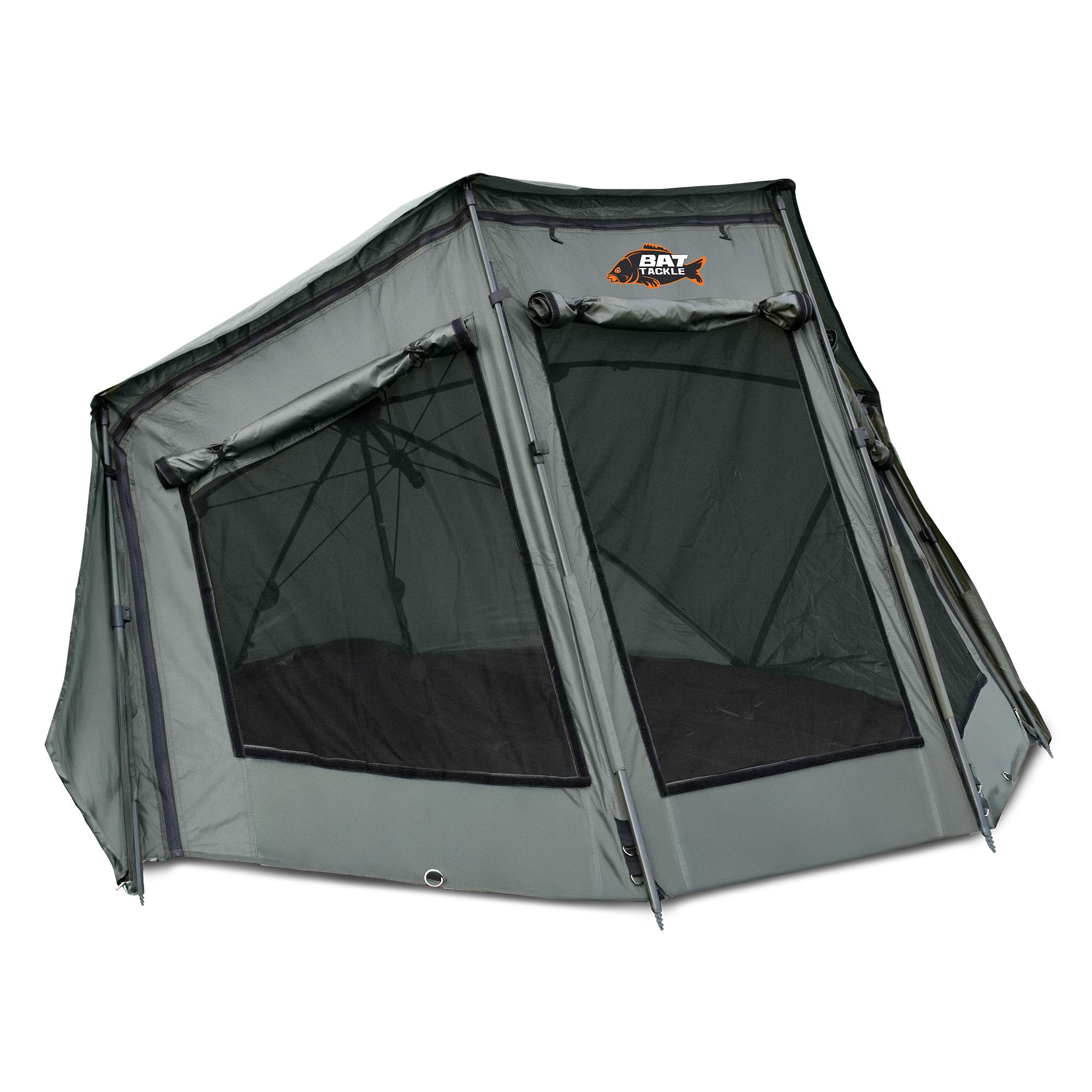 Brolly Full Cover 190 Angel-Brolly, 190 × 120 cm | Abnehmbare Front, 210D Oxford PU Material, ca. 4,9 kg, mit Fenstern & Tür, wetterfest