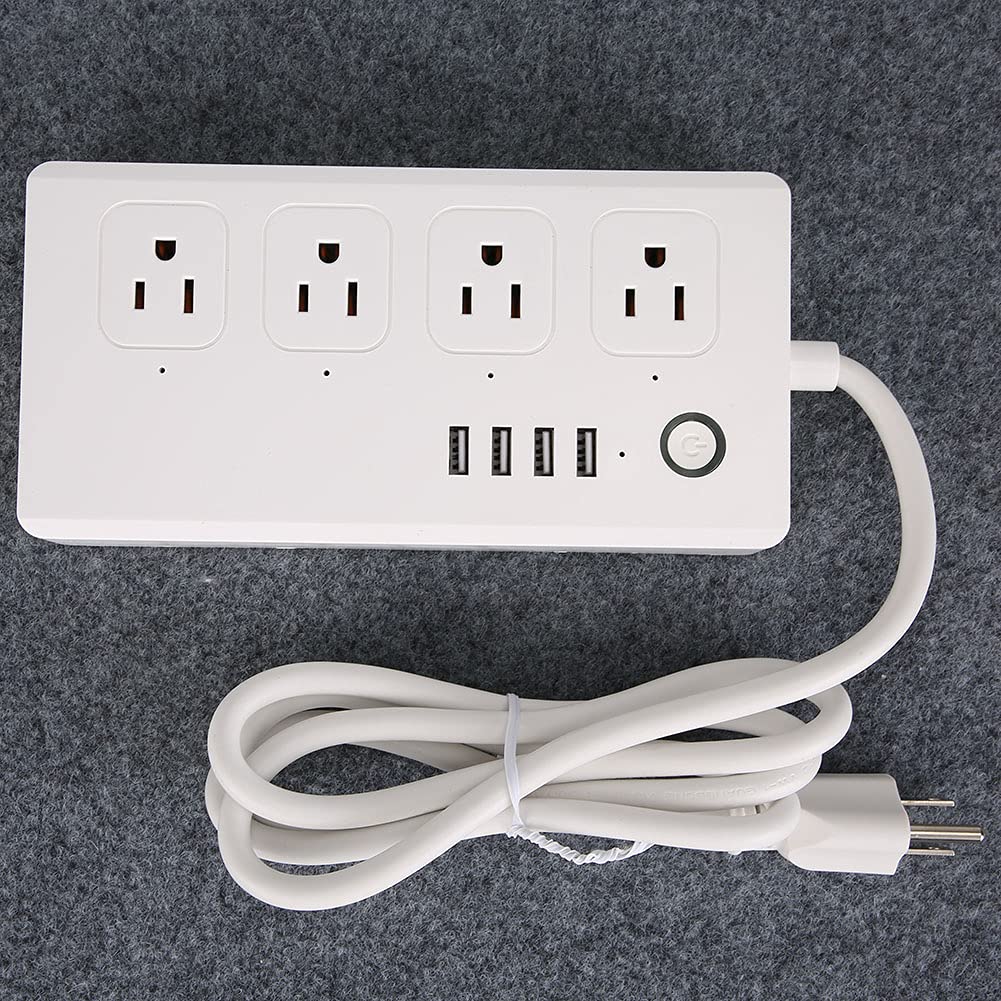 US 120V Smart Plug Compatible with Alexa and Home IFTTT Outlet Power Strip with 4 USB Support App — view 8